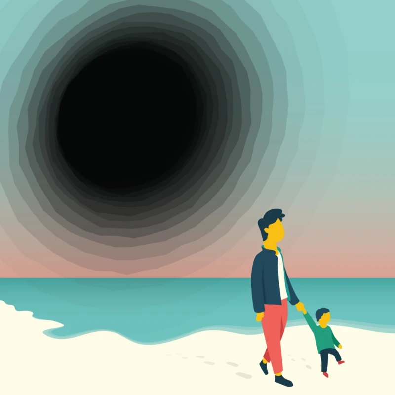 Depressiooniravi - derpressioon tundub nagu kuristik illustratiivne pilt